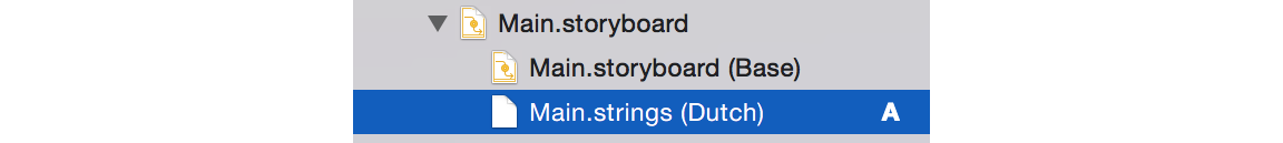 The added language in the Project Navigator Dutch in the Project Navigator